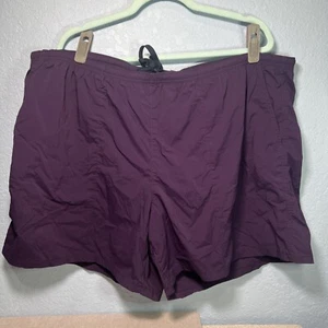 Lands End Swim Trunks Mens 3XLT Purple Lined Drawstring Simple Retro Norm 5" - Picture 1 of 8