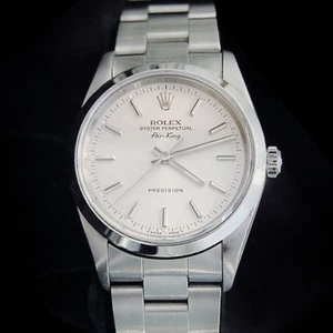 Rolex Air King Mens Stainless Steel Watch Sapphire Crystal Silver Dial 14000 - Picture 1 of 5