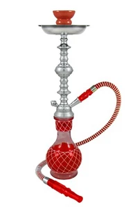 19" Red Hookah Set - Nicolette by Premium Hookah Shisha 1 Hose - Picture 1 of 4