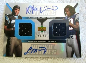Laurence Maroney/DeAngelo Williams RC 2006 Upper Deck Dual Auto&Patch#49/50! - Picture 1 of 2