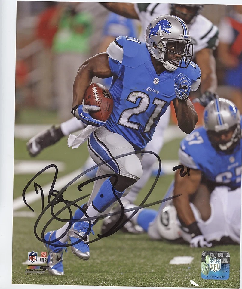 REGGIE BUSH DETROIT LIONS SIGNED 8"x10" PHOTO w/ COA - Изображение 1 из 1