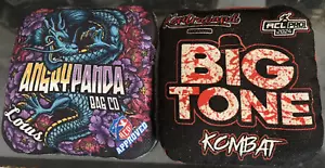 Contraband & Angry Panda Cornhole Bags Limited Rare Big Tone Combat & Lotus Nuove - Foto 1 di 6