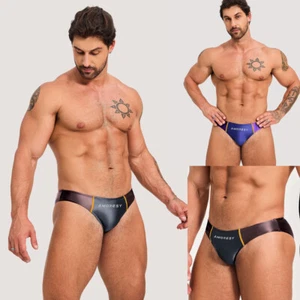 AMORESY Hombres Calzoncillos Brillantes al Aceite Knickers Ropa Interior Suave Elastizado Calzoncillos Deportes - Imagen 1 de 27