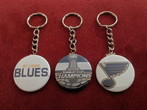 St. Louis Blues Stanley Cup Champions memorabilia -  3 x 1.75" keychains (long) Cover
