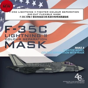 Máscara de separación de color de combate 1/48 F-35C Lightning II para kit modelo Tamiya 61127 - Imagen 1 de 10