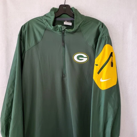Nike Green Bay Packers On-Field Pullover Windshirt Jacket Men’s Size Extra Large Cover