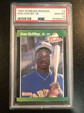 1989 Donruss The Rookies #3 Ken Griffey Jr PSA 10 Gem Mint Mariners HOF RC 