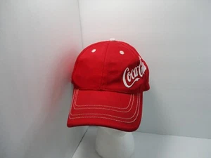 Coca Cola Hat Men Red OSFM Coke Soft Drink Soda Spell Out Script Logo K-Products - Picture 1 of 17