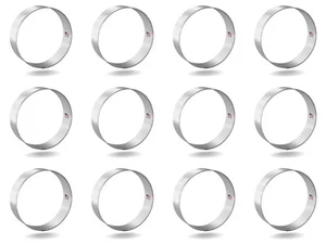 1 Dozen (12 pieces) Round Circle Cookie Cutter 5 in Metal Party Favors USA - Picture 1 of 2