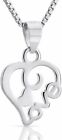 Art And Molly Sterling Silver Polished Heart Love Necklace, 18"