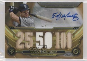 2019 Topps Triple Threads Auto Relics Gold /9 Edgar Martinez #TTAR-EM4 Auto HOF
