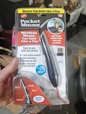 New Wireless Pocket Computer Mouse Pen With Stand in sealed package - Image 1 of 2