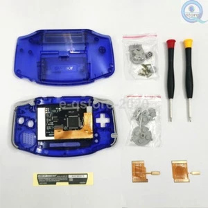 IPS Backlight Kit 720x480 LCD & Blue Shell for GameBoy Advance GBA NO SOLDER - Picture 1 of 2