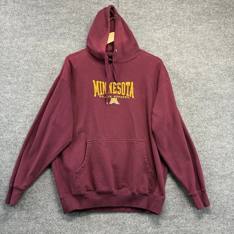 Minnesota Gophers Sudadera con Capucha Hombres Grande Granate Manga Larga Sudadera Bolsillo Foto 1 de 4