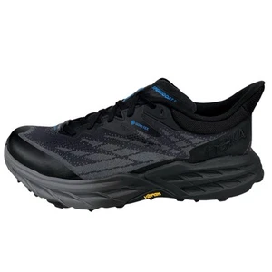 HOKA Men's Speedgoat 5 GTX Gore-Tex METAL SPIKE Trail Running Shoe Black - Picture 1 of 8