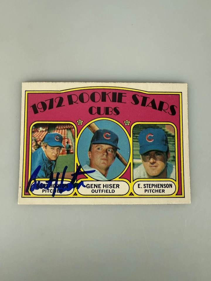 1972 Topps Cubs Rookie Stars Burt Hooton RC #61 autógrafo firmado automáticamente Foto 1 de 2