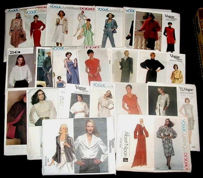 LOTE DE 20 PATRONES DE MODA de colección Versace Klein DVF Lauren Head LaRoche SIN CORTAR 12 14 Foto 1 de 4