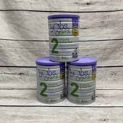 Fórmula en polvo para niños pequeños alimentados con pasto Bubs 6-12 meses etapa 2 exp. 02/02/2026 Foto 1 de 4