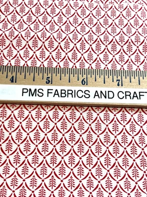 MODA Christmas Village Christmas Trees on white 100% med cotton fabric 35406 24 - Image 1 of 4