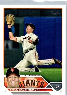 2023 Topps Big League Electric Orange Mike Yastrzemski San Francisco Giants #71 - Image 1 of 2