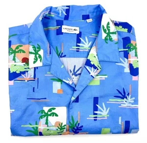 LACOSTE Regular Fit Crocodile Hawaiian Print Shirt MENS XL CH2610 - Picture 1 of 12