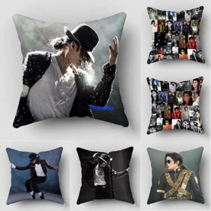 Funda de almohada Michael Jackson decoración de oficina pop rey cumpleaños regalo de Navidad - Imagen 1 de 24