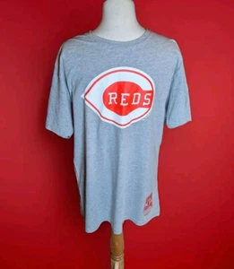 Mitchell & Ness COOPERSTOWN COLLECTION Cincinnati Reds Shirt M Grey Heather NWT - Picture 1 of 11