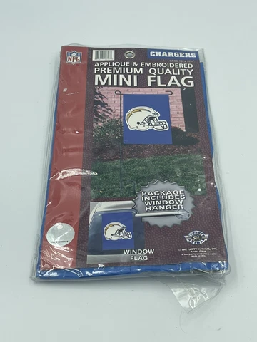 NEW NFL Los Angeles Chargers Applique and Embroidered Mini Garden/Window Flag Cover