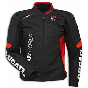 Ducati Corse C6 Black Men Motorbike Leather Racing Leather Jacket