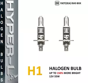 H1 Halogen 12V 55W Super Bright Upgrade Headlight Bulb - Pack of 2 - Picture 1 of 7