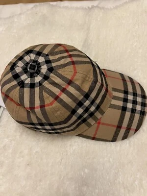 Casquette en coton Burberry Check - Photo 1/4