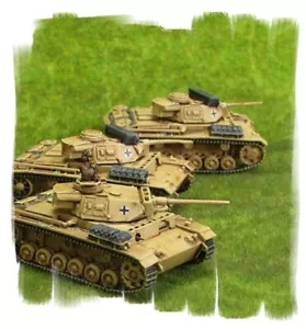 ¡Pintado! - Pelotón Panzer III (3 vehículos) - 15 mm Segunda Guerra Mundial - Flames of War - Imagen 1 de 2
