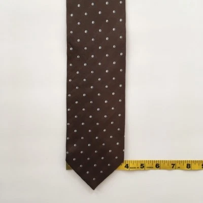 Corbata Armani collezioni marrón azul crema 100% seda hecha en Italia pa0880 Foto 1 de 4