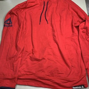 Reebok Hoodie Extra Large Men's Red Dynamic Lightweight Pullover Size XL - Picture 1 of 8