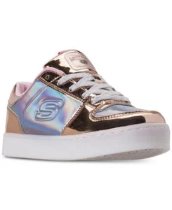 New Skechers Girls' Energy Lights Shiny Light-Up Athletic Sneakers Choose Size - Picture 1 of 7