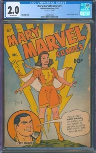 Mary Marvel Comics #1 (1945) ⭐ CGC 2.0 ⭐ Rare! Golden Age Fawcett Comic 1945 - Picture 1 of 3