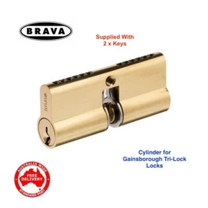 Gainsborough Tri Lock Replacement Cylinder Trilock-Free Postage-BRUTRILOCKLW5PB - Picture 1 of 4