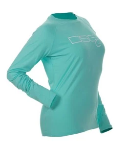DSG Girl's Solid Fishing/Swimming Shirt, Aqua, Size 4, UPF 50 - Picture 1 of 3