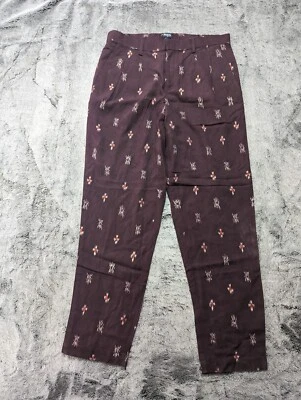 Pantalones para mujer Madewell 1937 plisados de pierna cónica talla 4 púrpura Foto 1 de 4