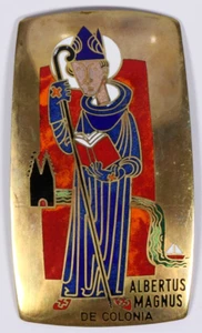 EGINO WEINERT Emaille Messing Plakette ALBERTUS MAGNUS DE COLONIA Köln um 1960 - Bild 1 von 7