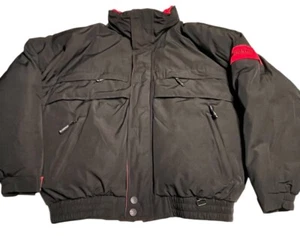 Vintage Obermeyer Expedition Down Ski Jacket Parka Men’s Size Large Black Hood - Picture 1 of 19