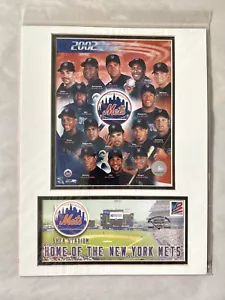 USPS NY New York Mets Team matted PHOTO & FIRST DAY COVER & STAMP APRIL 1 2002 - Picture 1 of 1