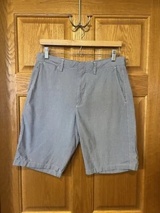 Pantalones Cortos CF38 J Crew Club Rectos Azul Cuadros Bolsillos Traseros Para Hombre Talla 30 - Imagen 1 de 4