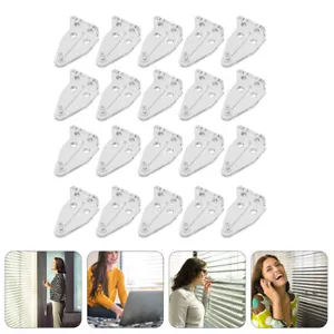 20 Pcs Blind Hold Down Bracket Door Blinds Bottom Bracket Bottom Shutter Hooks - Picture 1 of 12