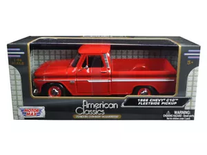 1966 Chevrolet C10 Fleetside Pickup Truck Red 1/24 Diecast Model Car by Motormax - Picture 1 of 1