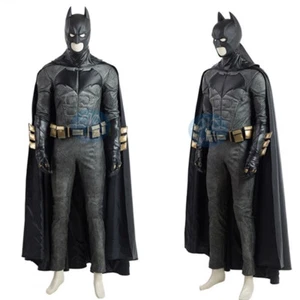 Batman Costume Justice League Bruce Wayne Cosplay Bodysuit Men Outfit Halloween - Picture 1 of 16