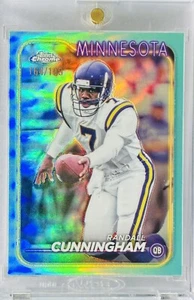 /199 Randall Cunningham Aqua Refractor 2024 Topps Chrome Minnesota Vikings SP - Picture 1 of 2