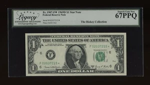 DBR 1969-D $1 Atlanta SupGem STAR Fr. 1907-F* Legacy 67 PPQ Serial F02037215* - Picture 1 of 2