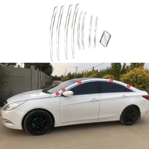 For Hyundai Sonata 2011-2014 Chrome Steel upper Windows Sill Molding Strip Trim - Picture 1 of 6
