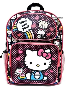 Sanrio Hello Kitty Large 16" School Backpack Carry All Travel Bag Book Bag New - Picture 1 of 9